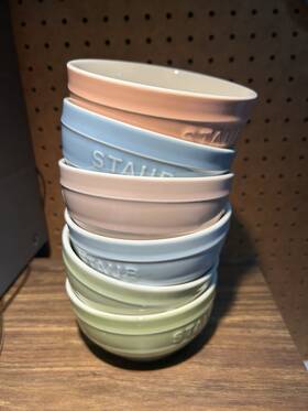 Staub 872078036812 4.75 Inch Small Universal Bowl Set 6 Pieces Macaron Pastel Colors