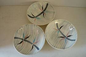 184-100 Stetson Vintage 1950s China Duncan Hines Pattern Set 0f 3 Bowls #184-100