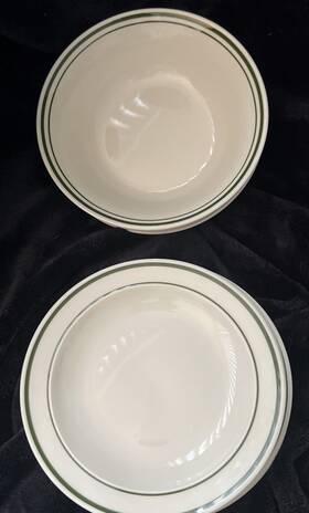 020712-134r Stoneware 3 Soup Bowl 7in X 2in Ceramic And 4 6.5in Bowls
