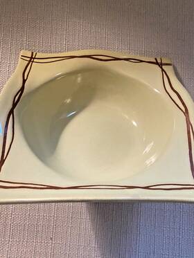 Ha102 Studio Nova Mystic Cove Yellow Soup Bowl Discontinued 8 Inch