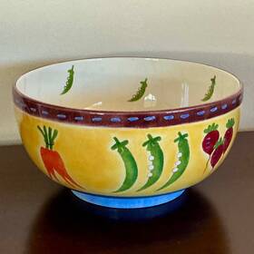 Kt382 Studio Nova Guc Summertimeft Decorative Ceramic Salad / Serving Bowl