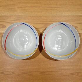 Lbg02 Studio Nova Cortina Primary Coupe Cereal Bowls Set Of 2 Japan 7 3/4 Inch