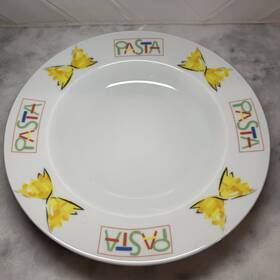 Studio Nova Tg103 Pasta Power Plate Farfalle Italian Mikasa Euc 12 1/2 Italy