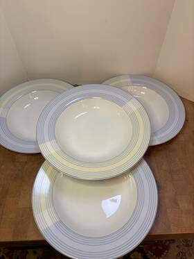 Tpc29 Studio Nova Set 4 Vintage Parallel Bowls Pasta / Coupe 9 Inch Read