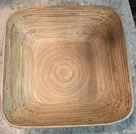 Studio Nova Wc006-730 Bamboo Swirl Cream 12 Inch Square Farmhouse Decorative Bowl