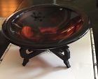 7070412 Stunning " Ehrner Boda Original Kosta Anna Box Atoll Bowl Dish Red 12.25