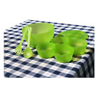 Supre-70684-fba Supreme New Polypropylene Green Chill Salad Bowl Set With 4 Pcs Serving Bowls 7.95111e