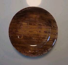 B1-b3 Sweese Glazed Ceramic Woodgrain Salad Soup Pasta Cereal Coupe Bowls 9x2