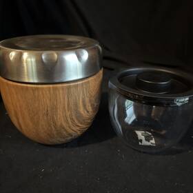 5313174 Swell Sftwell Eats Insulated Food Bowl Teakwood Pattern 2 In 1 Stainless Steel