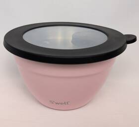 Swell 844983078249 Nice S Well Stainless Steel Salad Bowl Kit Pink Topaz 8 Cups Few Scratches