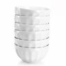 Synchkg128940 Porcelain Fluted Bowl Set Ounce For Cereal Salad And Soup