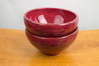 Tabletops Lifestyles Set Of Rustico Hand Painted Red Soup Cereal