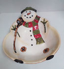 Tabletops Snowman Nesting Bowl Salad Pattern Snowstorm Discontinued