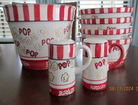 Tabletops Unlimited 048552151245 Kitchen Prep 101 By Ceramic Popcorn 7-piece Family Set