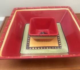 Tabletops Unlimited 048552154222 Gallery Rumba Earthenware Chip And Dip 2 Bowl Set - Southwestern Design