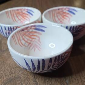 G91986 Tag Ltd. Mini Bowl Set With Fern Design 3