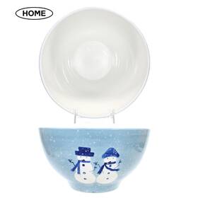 Target 679418009617 Home Winter Frost Snowman Couple 10.5 Inch Serving 4 Quart Bowl Blue Christmas