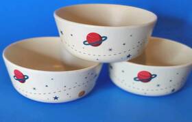 Idc-002023-01-007-0242 Target 3 Pillowfort Bowls For Kids Rocket In Space Plastic Bpa Free
