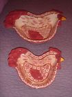 714155 Temp-tations World 2 Cranberry .5 Qt Rooster Serving Bowl Set