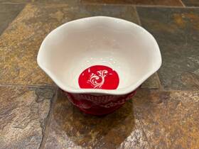 224520 Temptations Temp-tations Red Doodle Doo Rooster Candy Dish Ice Cream 5.5 Inch Bowl