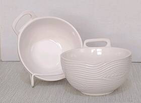 425857 Temptations 2 Round White By Tara Woodland 16oz Bowls With Handle Bt5