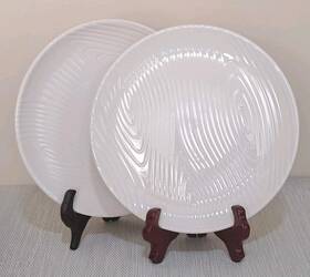 433958 Temptations 2 Round White By Tara Woodland 8 Inch Salad Plates Qf