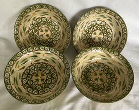 735461 Temptations #735461 -old World Green Cereal Soup Bowl 7.5 Inch Set Of 4