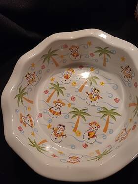 Ppp-324528 Temptations Temp-tations By Tara Seasonal Small Bowl With Snowman Palm Trees