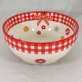 Yr-820734 Temptations By Tara Gingham Gardens 1.5 Quart Oven Safe Bowl