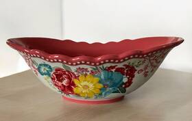 The Pioneer Woman 013302607846 Fancy Flourish Floral Oval Serving Bowl Stoneware