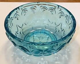 The Pioneer Woman 085081411006 Mini Bowl Teal Pressed Glass Blue Green Condiment Dip Prep 3 Inch