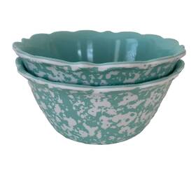 Pw2306302214037 The Pioneer Woman Cereal Bowls 32 Oz Country Splatter Teal Melamine Set Of 2