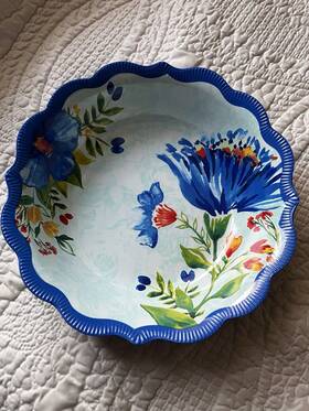 The Pioneer Woman Pwu102746414006 Delaney Cobalt Floral Melamine Dinner Bowl 8.66 In