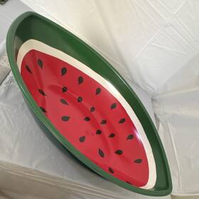 815101 The Ullman Company Inc. Watermelon Oval Plastic Fruit Bowl 18in- Set Of 2