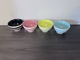 8960ab510000 Thirty-one Get The Scoop Ice Cream Bowl Set Ceramic New