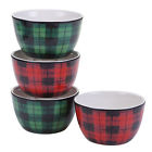 39562169 Thla2545 The Holiday Aisle Winters Plaid Dessert Bowl Set 192028357850
