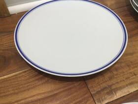 Thomas Rosenthal Tho22 Blue Rim Dinner Plate 10.5ftft Mcm