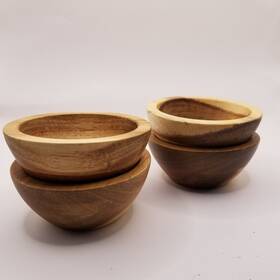 Threshold 492001108357 4 Dip Bowl Set Acacia Wood By