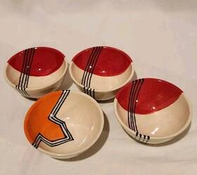 Toast Ceramics 684451150099 Handmade Pottery Bowls By - 4 Piece Set Small Dip