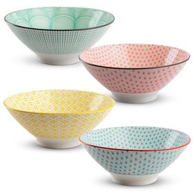 Tok 908623812754 Porcelain 9.5 Inch Large Serving Bowls For Entertaining - Ceramic S
