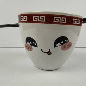Toynk 849795090427 Bowl Bop Tso Hungry Japanese Dinnerware Set 16-ounce Ramen Chopsticks