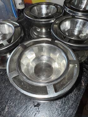 9202 Trenton Stainless Steel Shrimp Cocktail Bowls - Set Of 5