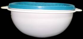 2510a-1 Tupperware 2512a-1 Vintage And White Bowls With Blue Lids 859-3 837-4