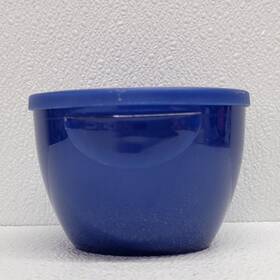 4626a-1 Tupperware Hanging Chip And Dip Bowl With Lid #4626a-1 Blue 16 Oz / 470 Ml