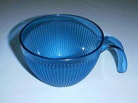 5201a-1 Tupperware Microwave Vent N Serve Soup Cup /mug /bowl With Handle Turquoise