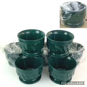 Ds320008 Turnbury By Dinex Hunter Green Insulated Melmac Bowls Swirl Lot Of 48 Made Usa 5 Oz