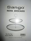 4932-44 Two 4936-44 Avacado Glazed Tray Stoneware Tier Nova Sango
