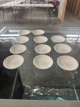 Uibfcwn 313041491448 Ceramic Dipping Bowls 12 Pack 3 Inch White Soy Sauce Dishes Small Appetizer