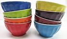 Unbranded Signature Housewares Set Of 8 Fluted Bowls Multicolored 020211022110