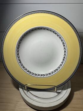 Villeroy & Boch 003683109615 And Yellow Audun Fleur Rim Soup Bowl